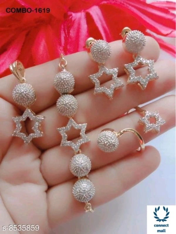 NEW AD STYLIST AD COMBO FOR GIRLS & WOMEN - Alloy Brass Plated , Charm, Multipack : 1